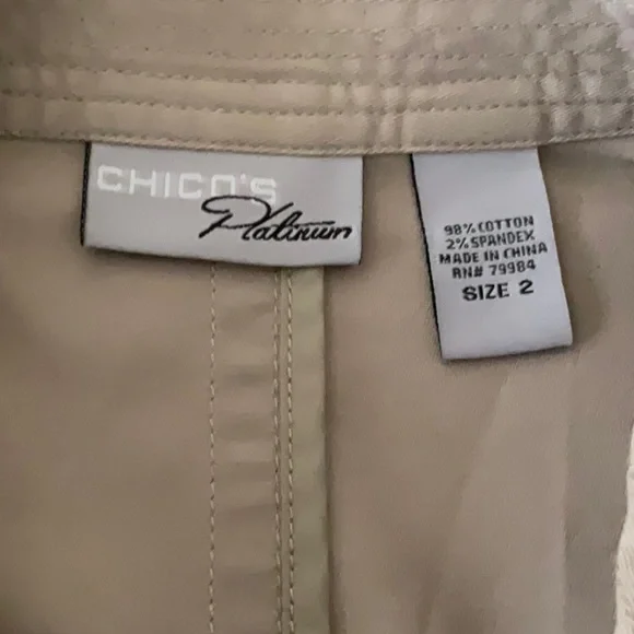 🎉 SALE- Chicos Platinum Beige Vest 🎉 - Picture 2 of 2
